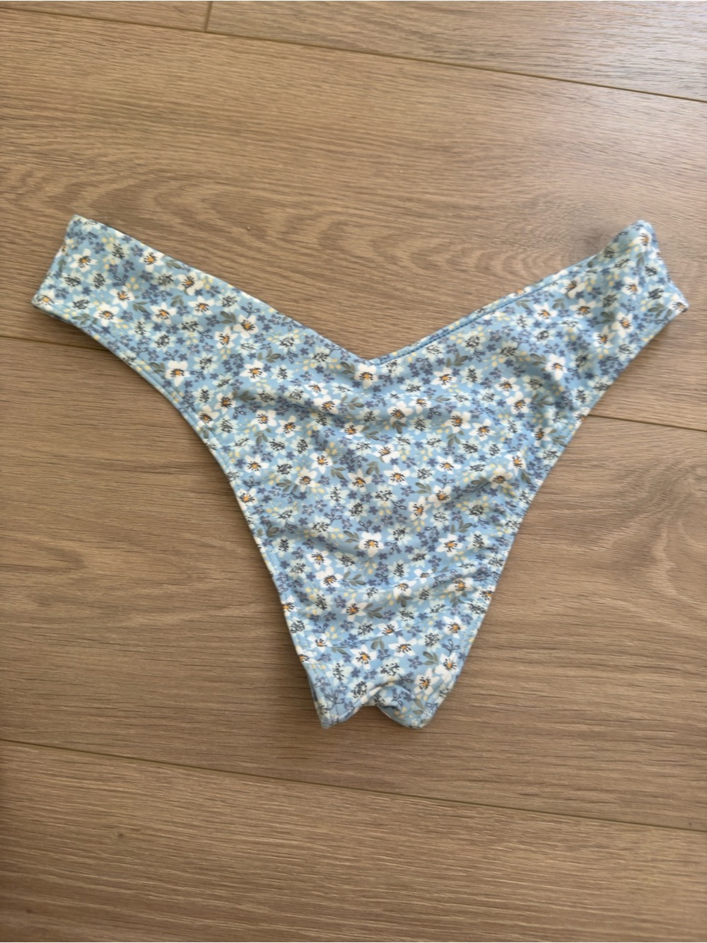 Abercrombie & Fitch Light Blue Floral Bikini Bottoms